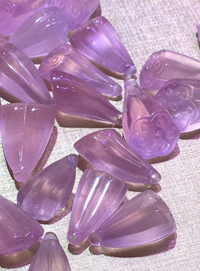 diy天然粉晶月亮发财猪星光吊坠