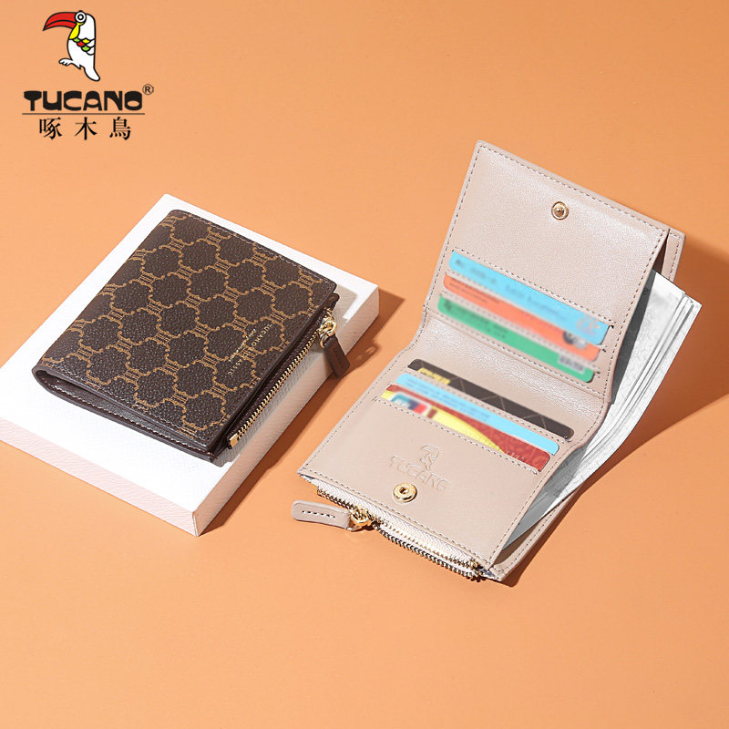 啄木鸟卡包女2022新款小众薄零钱包 啄木鸟望美钱包