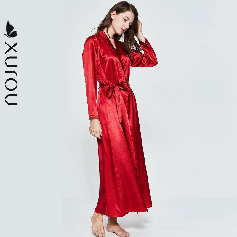 丝绸性感睡衣伴娘薄吊带睡裙睡袍 序柔睡袍/浴袍