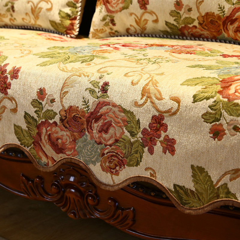 欧式沙发套罩四季通用防滑高档布艺雪尼尔沙发笠美式沙发垫可定做,淘宝优惠券,粉丝福利购,淘宝优惠卷