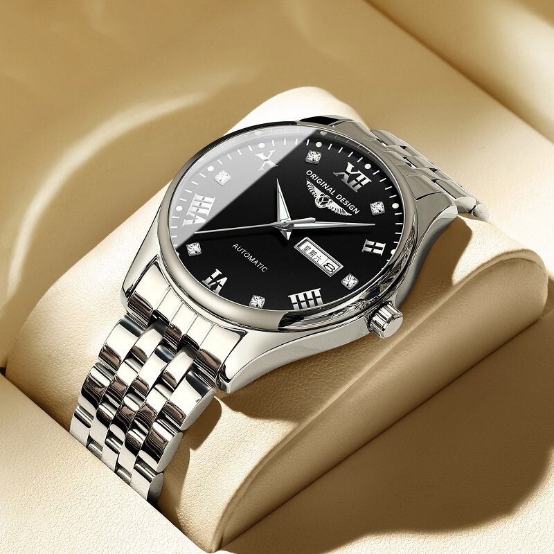 正品瑞士陀飞轮男士十大名牌机械表 路欧斯宾国产腕表