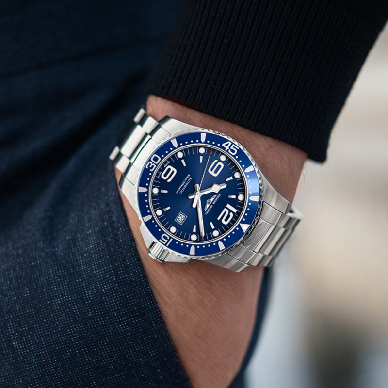 官方正品康卡斯男士十大名牌机械表 路欧斯宾国产腕表