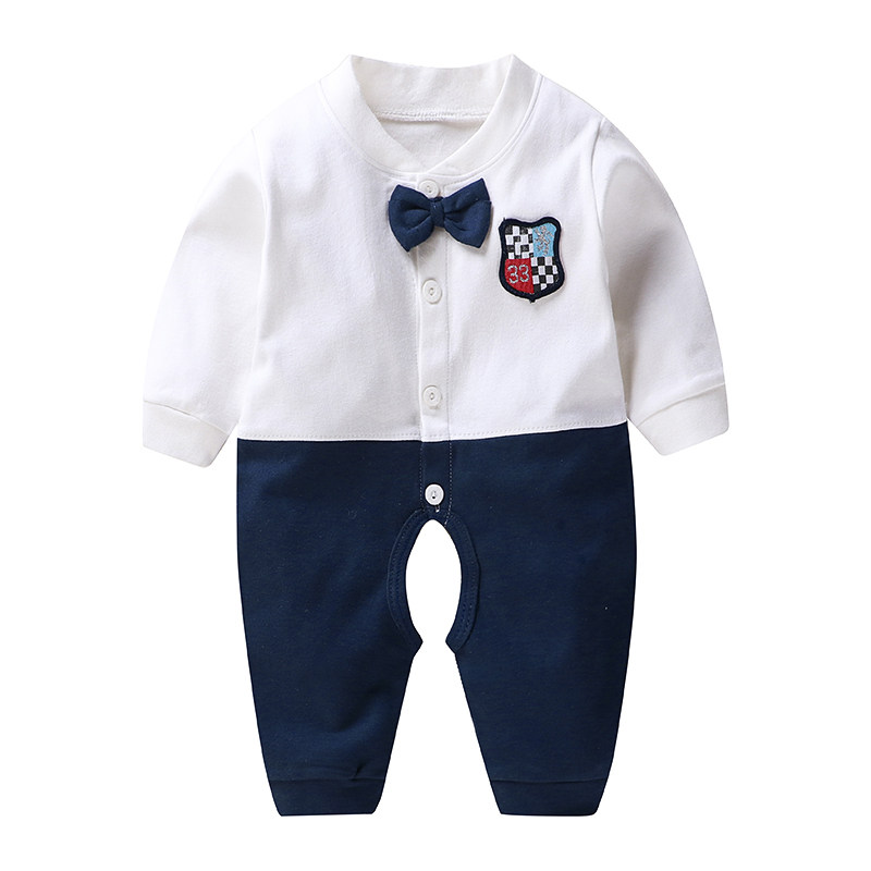 男纯棉宝宝衣服春秋新生儿哈衣睡衣 舒班妮连身衣/爬服/哈衣