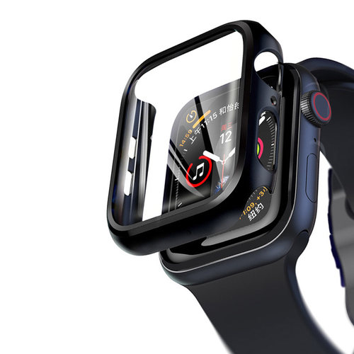 苹果手表iwatch防水保护壳钢化膜一体保护套applewatch7/6/se/5/4/3/2/1防尘全屏覆盖保护膜壳膜全包贴膜表带 - 图3