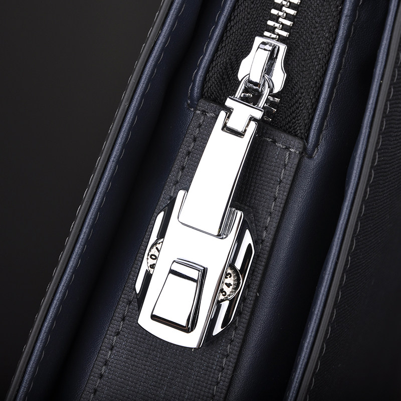 多隔层密码锁公文包商务牛皮包包 爵匠男士包袋