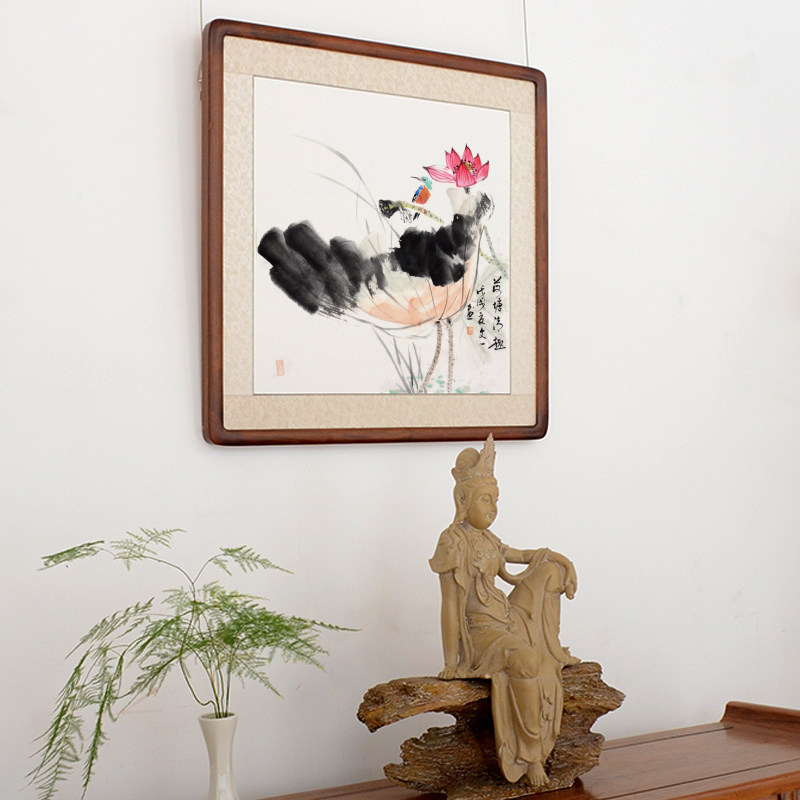 付文一手绘真迹国画花鸟卧室书房客厅中式古典装饰挂画带框装裱_虎窝淘