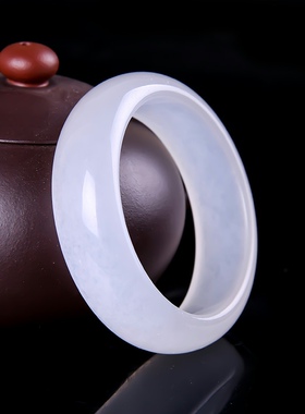 青峰玉业玉器手镯白玉手镯冰种手镯玉镯子青白玉手镯浅绿手镯