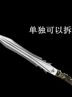 龙泉黄铜做旧龙鸣枪龙胆枪武术长枪十八般兵器红缨枪霸王枪未开刃