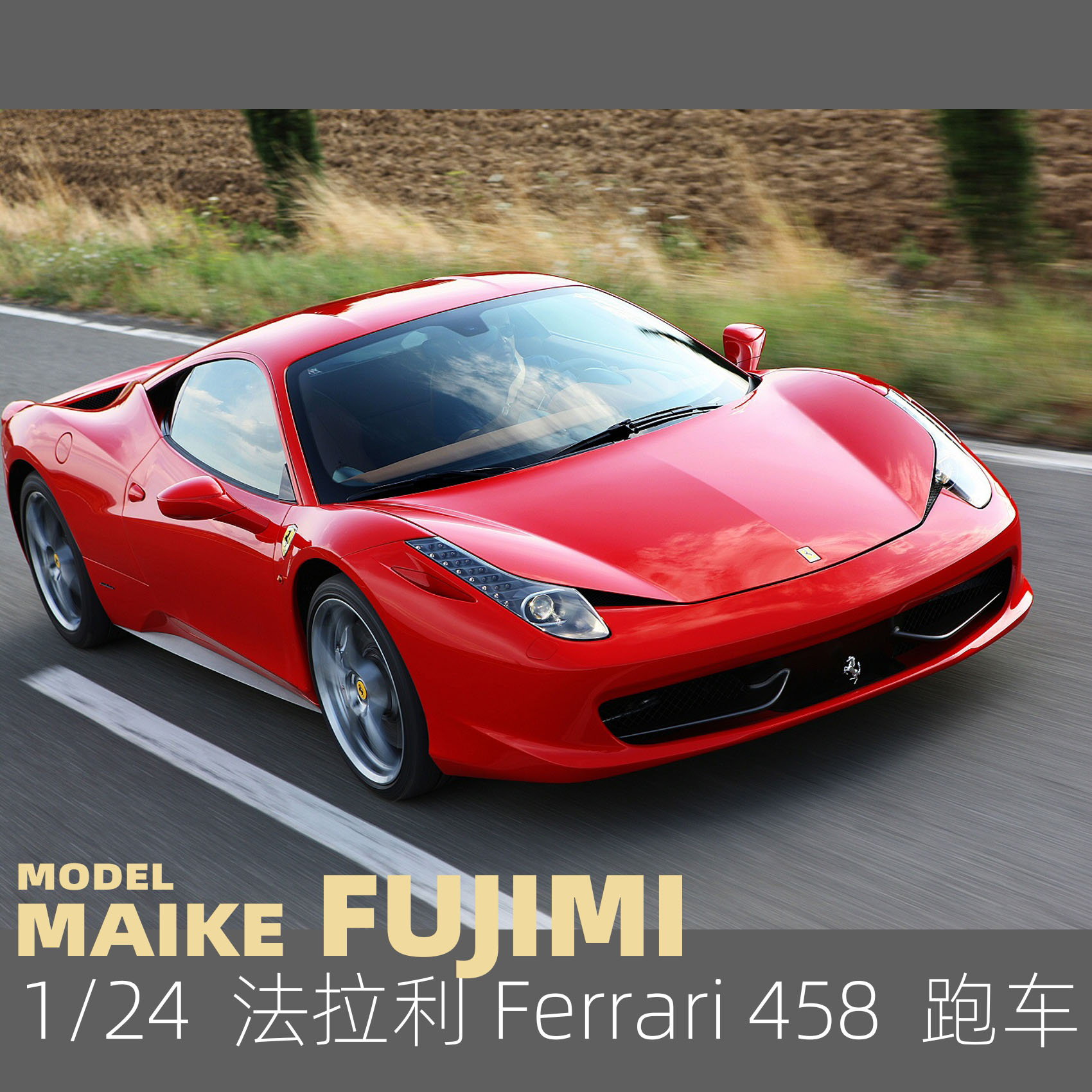 MAIKE 1/24 富士美 法拉利 Ferrari 458 Italia 模型123820 - 图1