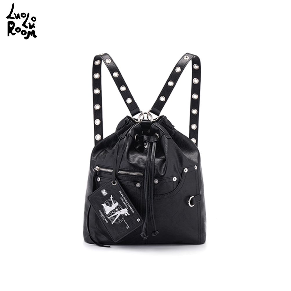 luoluoroom正品“黑卡女人”皮裤双肩包/单肩包/斜挎包(三种背法),淘宝优惠券,粉丝福利购,淘宝优惠卷