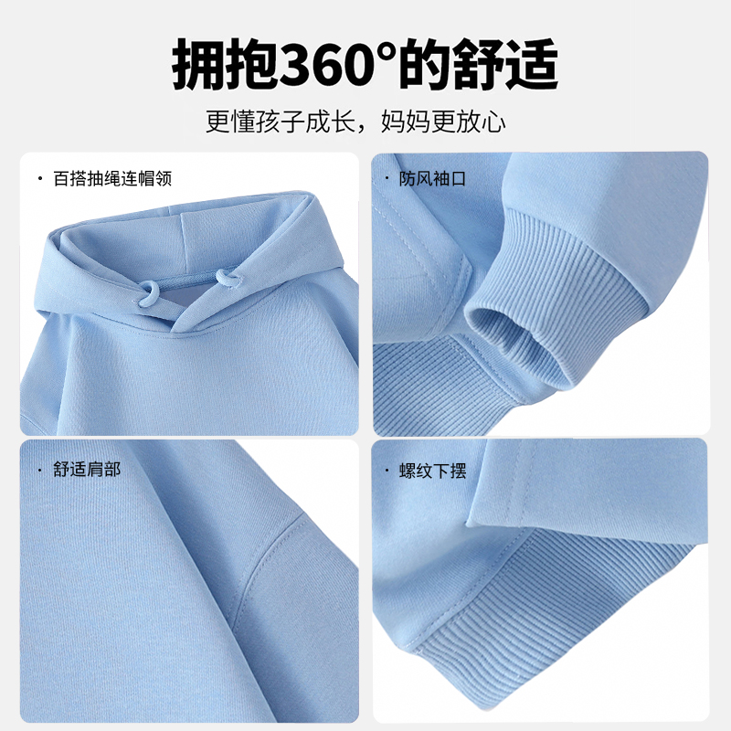 新年儿童红色卫衣秋冬2026马年本命年12岁男童加绒女童拜年服外套 - 图1