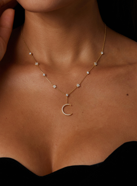 SHAW原创S925星月项链