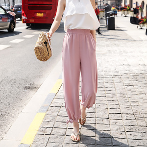 束腿沙滩灯笼裤