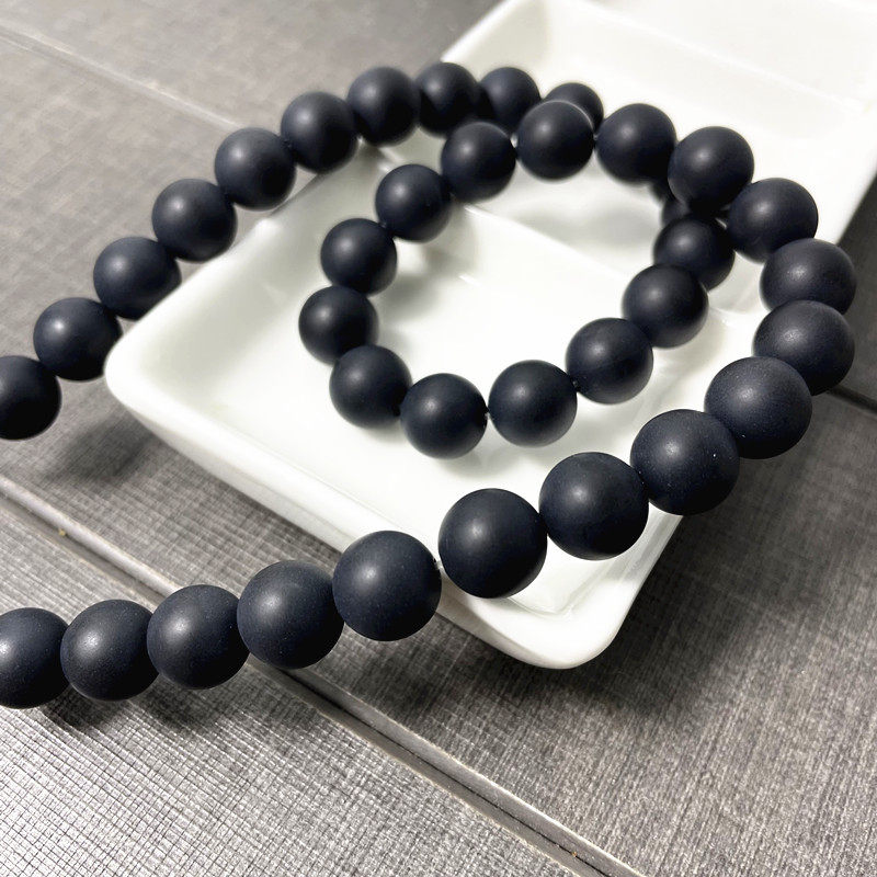 磨砂黑玛瑙半成品圆珠串珠散珠手链佛珠DIY手工饰品配件配饰材料,淘宝优惠券,粉丝福利购,淘宝优惠卷