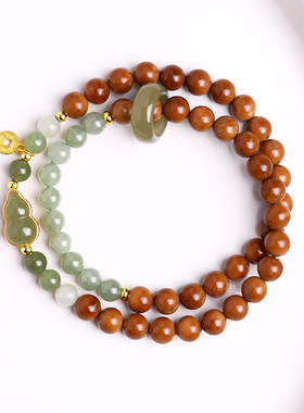 貔貅库克菩提天然和田玉跑环手链