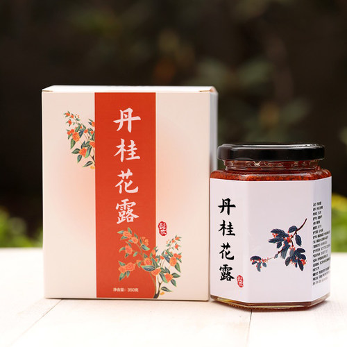 懿家丹桂花露 鲜花果酱冲饮甜点伴侣自制糖蜜酿泡茶浦城特产350g - 图2
