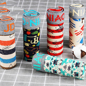 5条 健丹鸟男士内裤男纯棉平角裤青年透气四角裤裤衩男生短裤裤头