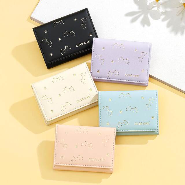 Exquisite and cute thin printed student wallet with high appearance