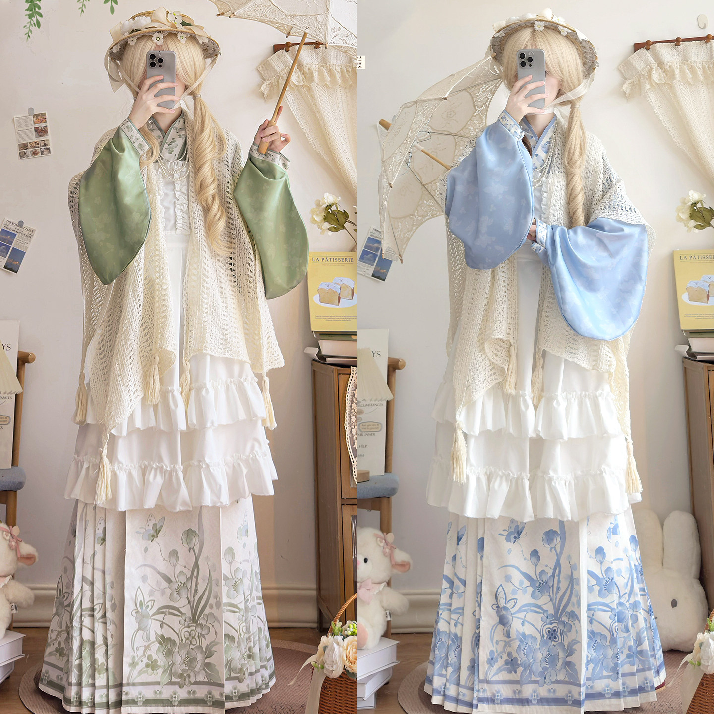 墨染幽阙原创汉洋折衷明制交领短衫罩裙加绒斗篷马面裙洛丽塔秋冬,淘宝优惠券,粉丝福利购,淘宝优惠卷