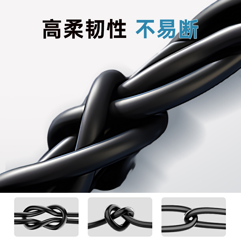 国标电源线三孔单头3芯0.75/1.5/2平方10A16A大功率插头带线软线 - 图0