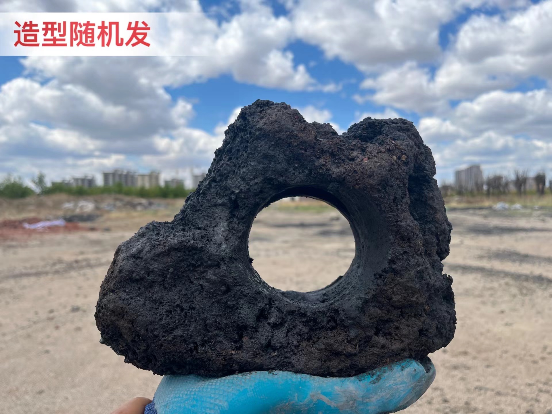 黑火山石纯火山岩鱼缸净水过滤垫底造景玄武岩假山大块现货包邮-图0