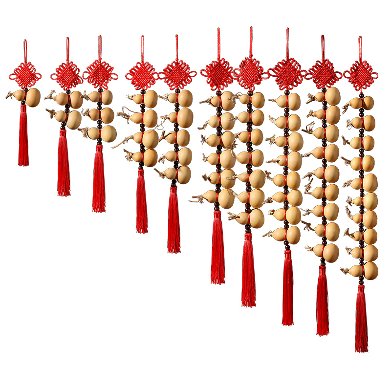 天然葫芦挂件门对门压室内家居办公室客厅墙面装饰中国结小葫芦串 - 图3