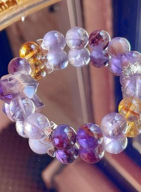 九紫离火钛幽灵黄水晶手