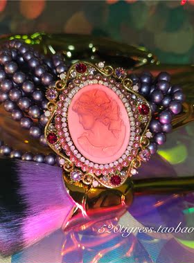 古董宝石雕刻手链