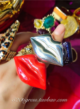 欧美小众复古宝石戒指铆钉