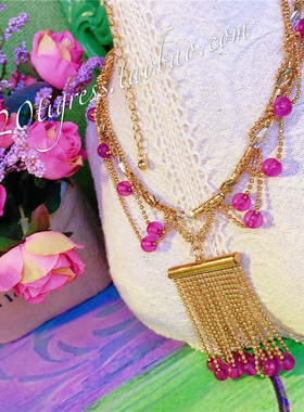 VINTAGE镀真金项链耳环