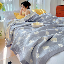 Class A full cotton three-layer yarn multifunction blanket quilts by wool towels Multifunctional Cover Blanket Towel Gauze Blanket Summer Cool Quilt
