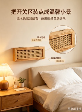 开关套装饰藤编开关套插座开关套定制