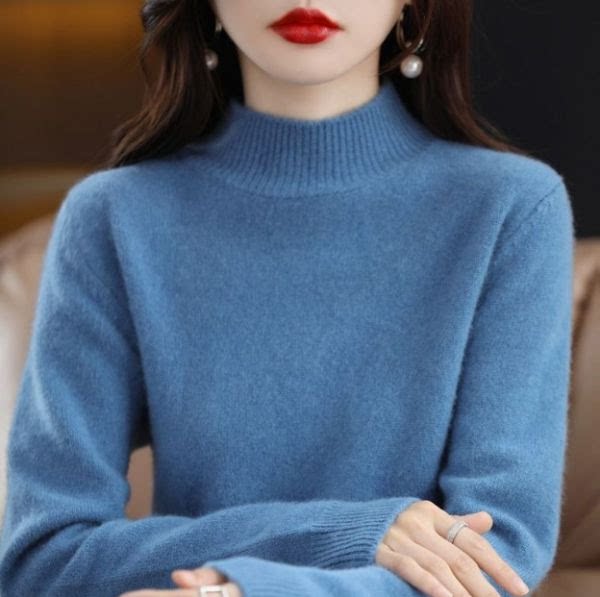 【花花专属】半高圆领套头大码宽松百搭打底