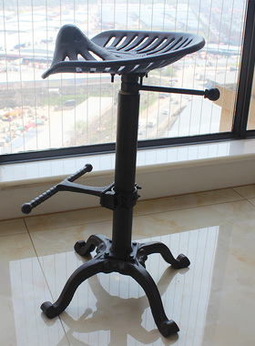 欧式创意个性铸铁工艺品复古铸y铁可升降椅子凳子酒吧别墅庭院摆