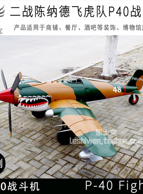 P40活塞式战斗机陈纳德P-40飞虎队战鹰飞机模型空中吊饰创意挂饰