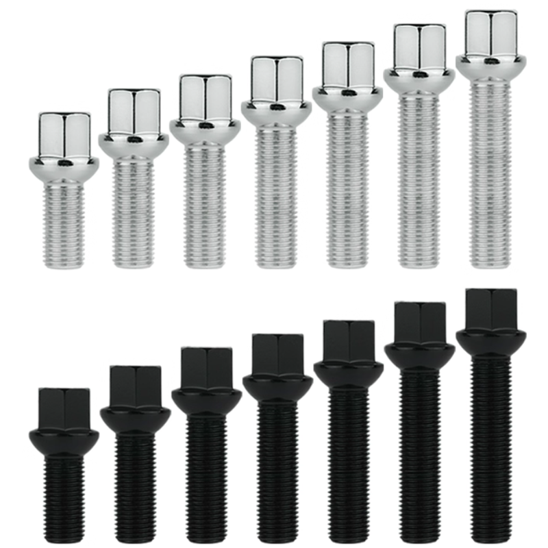 适用奔驰宝马大众奥迪保时捷汽车改装轮毂加长轮胎螺丝球锥面螺杆,淘宝优惠券,粉丝福利购,淘宝优惠卷