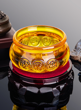 水晶聚宝盆摆件客厅家居装饰摆件