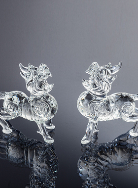 水晶装饰财源滚滚皮丘摆件办公室