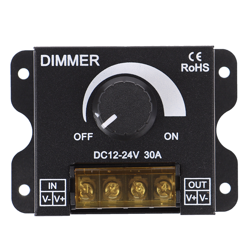 led软硬灯条灯带调光器亮度调节器 DIMMER 旋钮开关12V/24V30A - 图1