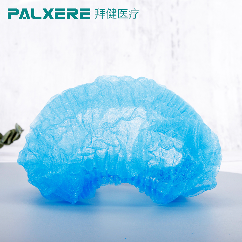 100支一次性网帽无纺布条形帽防尘帽子护发室头套防落发加大网帽-图0