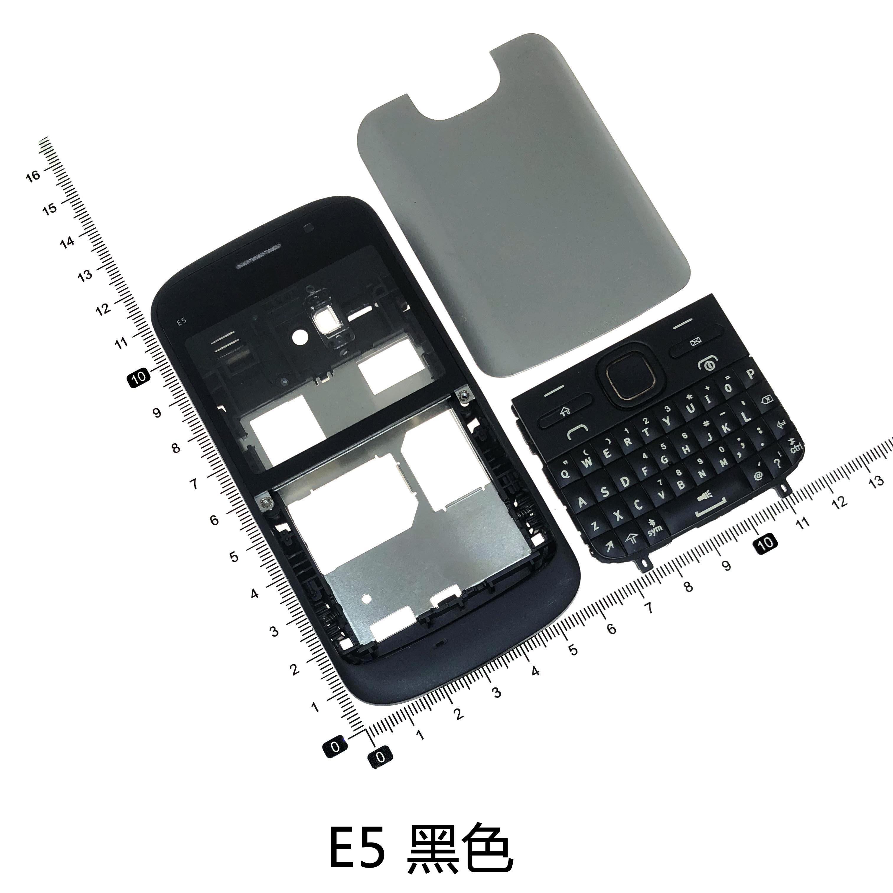 适用于诺基亚E5 E63 E71 E72手机壳 外壳 按键盘 后盖 电池盖全套 - 图0