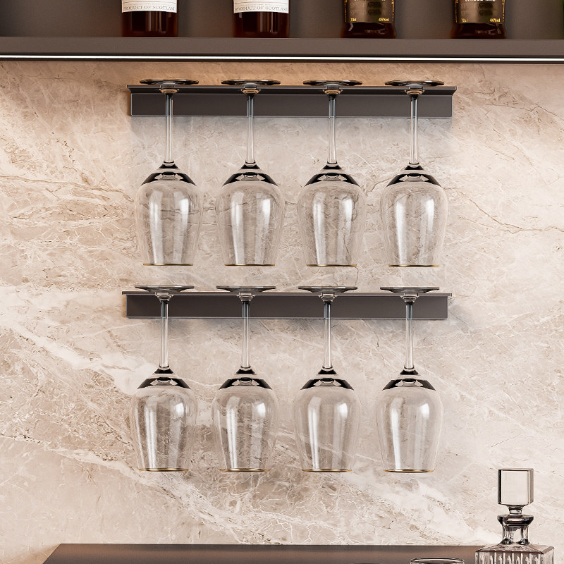 红酒杯架子倒挂酒柜免打孔高脚杯收纳置物架家用悬挂轻奢高档摆件,淘宝优惠券,粉丝福利购,淘宝优惠卷