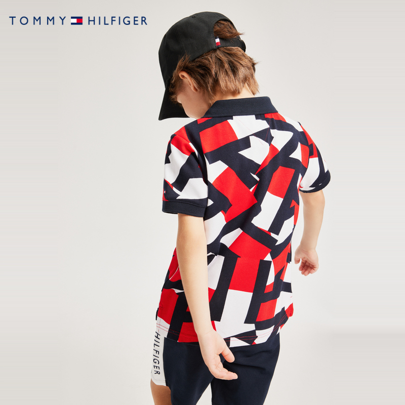 TOMMY童装夏季新品儿童上衣男童短袖T恤Polo衫中大童打底衫潮 - 图3