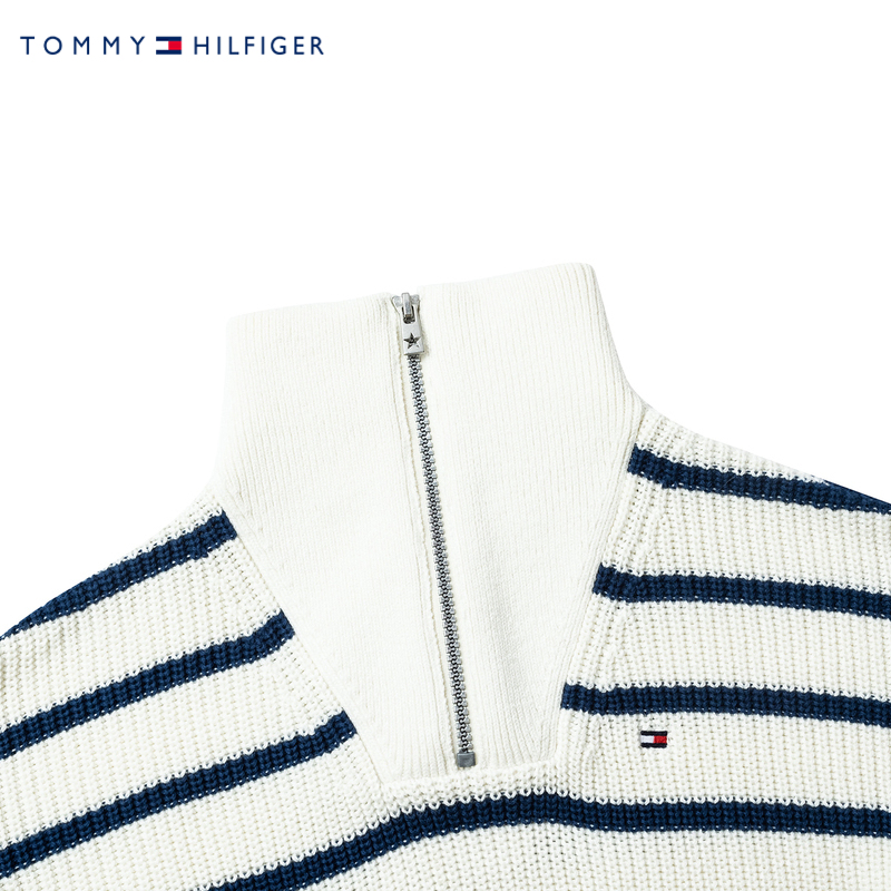 TOMMY童装2022冬季新品女童针织开衫毛衣儿童纯棉上衣外套大小童