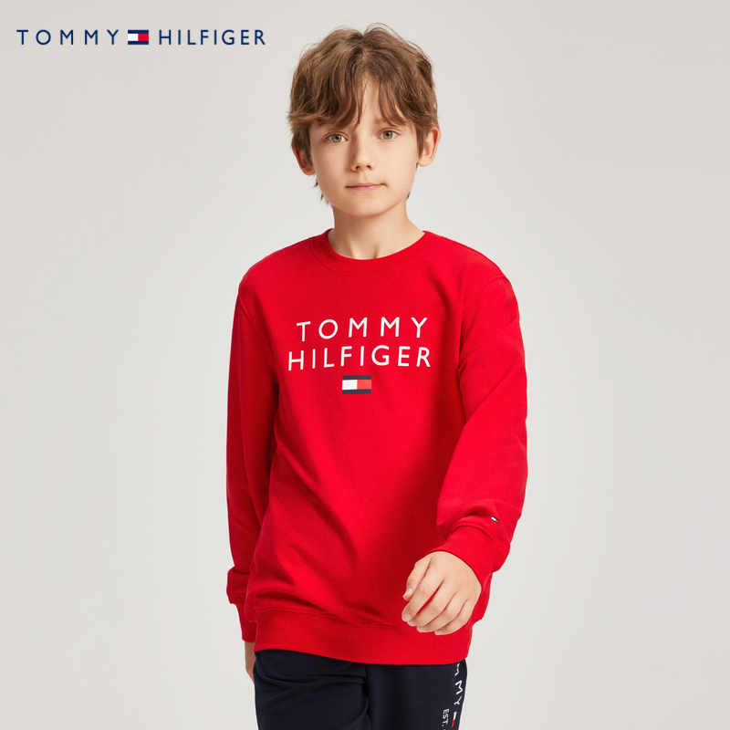 TOMMY汤米童装春秋新品男童卫衣儿童透气上衣打底衫春装潮