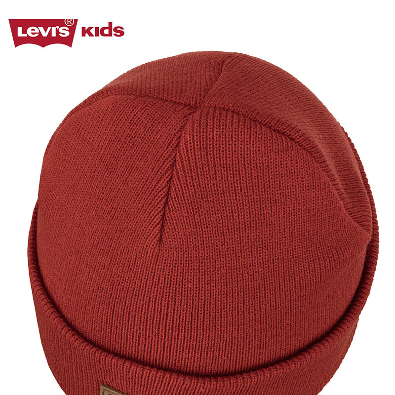 【新年红色】Levis李维斯儿童帽子针织帽男童冷帽保暖毛线帽马年,淘宝优惠券,粉丝福利购,淘宝优惠卷