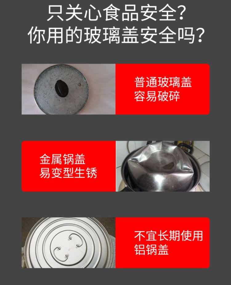 锅盖家用钢化玻璃盖耐高温奶锅透明单独盖子蒸炒锅电煮锅通用防爆 - 图0