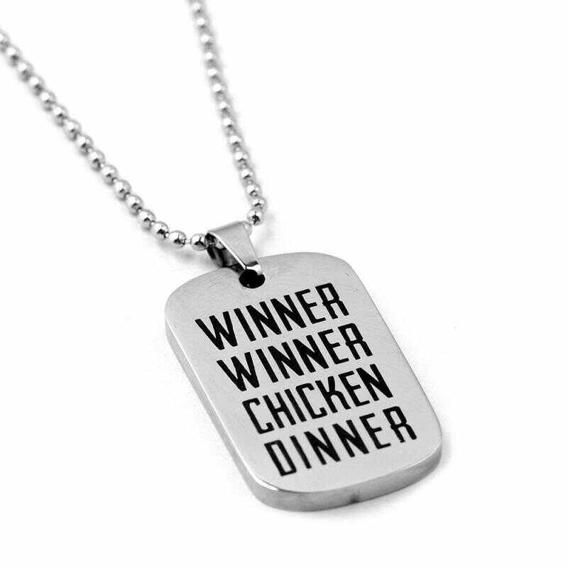 绝地求生钥匙链绝地求生Battleground周边钥匙扣项链大逃杀pubg吃鸡游戏嘻哈黑白