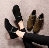 雅森 Martens, челси, короткие сапоги в английском стиле, из натуральной кожи, широкий устойчивый каблук, в британском стиле