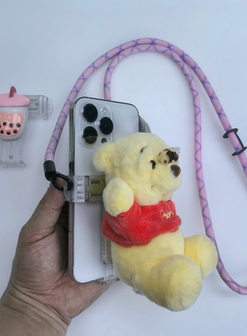 diy手机背夹别针款挂娃娃伸缩夹